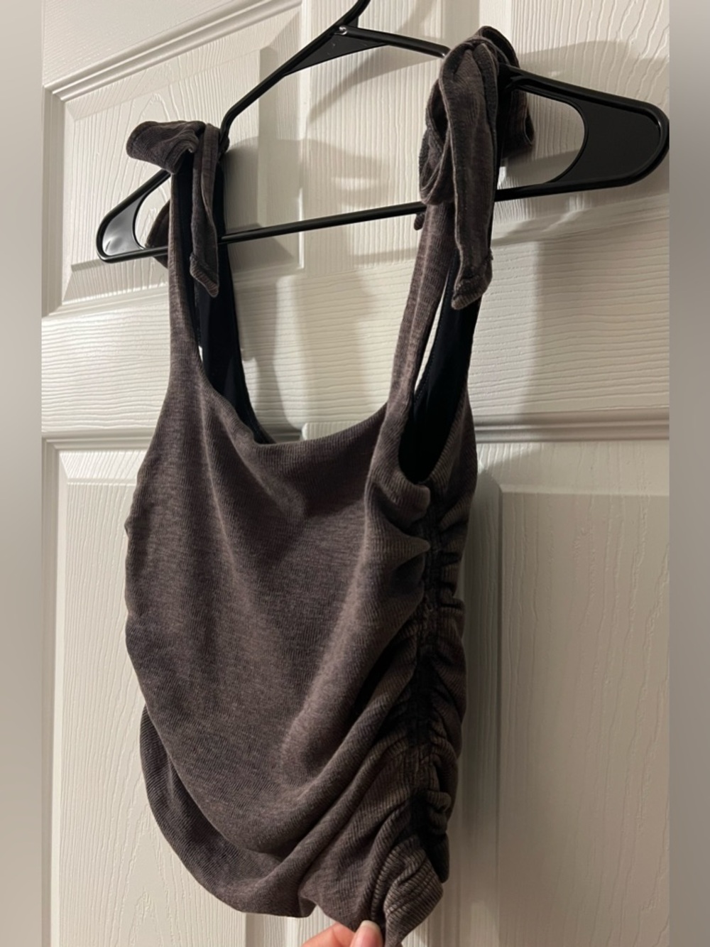 Free People Ribbed Ruched Tie-Shoulder Tank - Picture 3 of 6